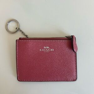 Pink Coach Keychain Wallet